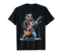 Rock Bear Playing Guitar Guitarists Musicians T-Shirt