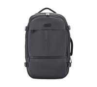 Rock Belgravia Expandable Backpack in Black - Laptop Compartment - USB Charging Port, Trolley Strap & Cabin Bag Compliant - 49 x31x20/25 cm 30L Capacity