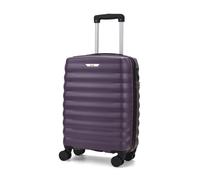 Rock Berlin Small Hard Shell Cabin Suitcase in Purple - 360 Swivel-Wheels, Hard-Wearing ABS, Telescopic Handle & Combination Lock - 55x38x22cm 35L