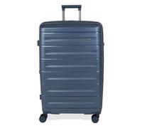 Rock Brisbane Large 100/113L Hard Shell Suitcase - Navy | Strong PP Hard Shell - Expandable - Telescopic Handle - 360° Spinner 8 Wheels - TSA Lock - 76x48x33cm - 4.54kg