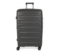 Rock Brisbane Medium 63/72L Hard Shell Suitcase - Charcoal | Strong PP Hard Shell - Expandable - Telescopic Handle - 360° Spinner 8 Wheels - TSA Lock - 67x43x29cm - 3.74kg