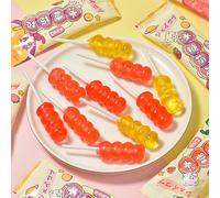 Rock candy gourd soft candy,Sweet and sour fudge,watermelon strawberry passion fruit lollipop,sweets,hawthorn candy,healthy dessert,delicious snack gift (3 mixed flavors,80 pcs)