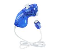 NINTENDO Wii & U NUNCHUCK Clear Blue BRAND NEW Remote Game Control Stick Nunchuk