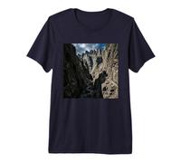 Rock Canyon Cliff Pass Mountain Ravine Trail Premium T-Shirt