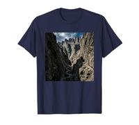 Rock Canyon Cliff Pass Mountain Ravine Trail T-Shirt