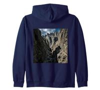Rock Canyon Cliff Pass Mountain Ravine Trail Zip Hoodie