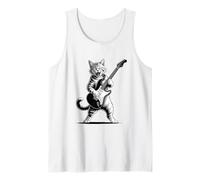 Rock Cat Electric Guitar Kitty Musician Riff Tank Top