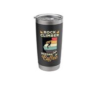 Rock Climber Before Mountain Sport Coffee Lover Rock Climber Stainless Steel Insulated Tumbler