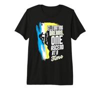 Rock Climber Elevating Dreams One Ascend At A Time Climbing Premium T-Shirt