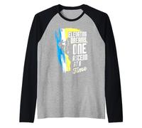 Rock Climber Elevating Dreams One Ascend At A Time Climbing Raglan Baseball Tee