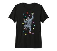 Rock Climber Indoor Wall Climbing Monkey Funny Climbers Premium T-Shirt