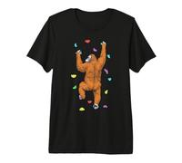Rock Climber Indoor Wall Climbing Orangutan Funny Climbers Premium T-Shirt