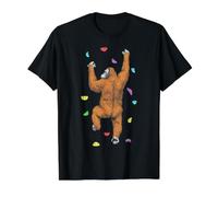 Rock Climber Indoor Wall Climbing Orangutan Funny Climbers Value Graphic T-Shirt, Men, Black, XL