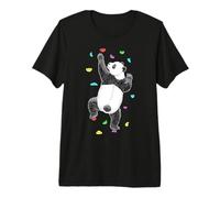 Rock Climber Indoor Wall Climbing Panda Bear Funny Climbers Premium T-Shirt