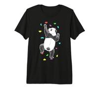 Rock Climber Indoor Wall Climbing Panda Bear Funny Climbers Premium T-Shirt
