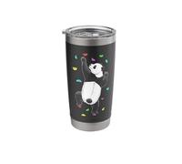 Rock Climber Indoor Wall Climbing Panda Bear Funny Climbers Stainless Steel Insulated Tumbler