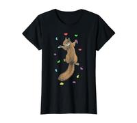 Rock Climber Indoor Wall Climbing Squirrel Funny Climbers Value Graphic T-Shirt, Women, Black, M