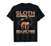 Rock Climber Sloth Climbing Team Carabiner T-Shirt
