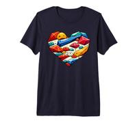 Rock Climbing and Bouldering Wall Heart Shape Premium T-Shirt