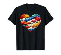 Rock Climbing and Bouldering Wall Heart Shape T-Shirt