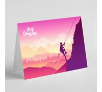 Rock climbing birthday card
