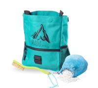 Rock Climbing Bouldering Chalk Bucket Large Chalk Bag (Green Bundle)