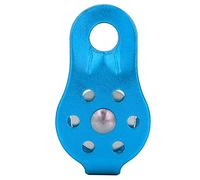 Rock Climbing Cave Exploration Fixed Single Pulley 26 Kn Aluminum Alloy Heavy Duty Single Direction Rotating Rope Pulley Block, Suitable for 12 Mm Rope (Orange) (Blue)