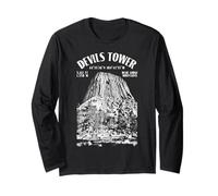 Rock Climbing Climber Devils Tower Bear Lodge Climb Location Long Sleeve T-Shirt