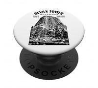 Rock Climbing Climber Devils Tower Bear Lodge Climb Location PopSockets Adhesive PopGrip