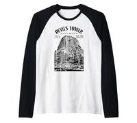 Rock Climbing Climber Devils Tower Bear Lodge Climb Location Raglan Baseball Tee