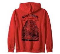 Rock Climbing Climber Devils Tower Bear Lodge Climb Location Zip Hoodie