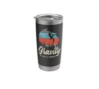 Rock Climbing Climber Gravity is Just A Theory Retro Vintage Stainless Steel Insulated Tumbler