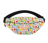 Rock Climbing Fanny Pack Bouldering Gifts Keep Climbing Gifts Rock Climber Waist Bag Boulder Belt Bag (Keep Climbing fp3)