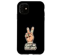 Rock Climbing Girl Bouldering Female Climber Peace Hand Case for iPhone 11