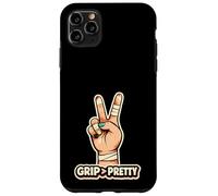 Rock Climbing Girl Bouldering Female Climber Peace Hand Case for iPhone 11 Pro Max