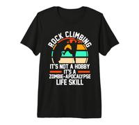 Rock Climbing is a Zombie-Apocalypse Climbing Rock Climber Premium T-Shirt