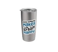 Rock Climbing Makes My Brain Happy Stainless Steel Insulated Tumbler