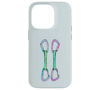 Rock climbing quickdraws with opposing gates Case for iPhone 14 Pro
