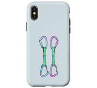 Rock climbing quickdraws with opposing gates Case for iPhone X/XS