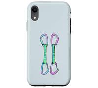 Rock climbing quickdraws with opposing gates Case for iPhone XR