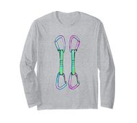 Rock Climbing quickdraws with Opposing Gates Long Sleeve T-Shirt
