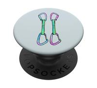 Rock climbing quickdraws with opposing gates PopSockets Adhesive PopGrip