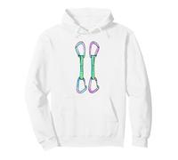 Rock climbing quickdraws with opposing gates Pullover Hoodie