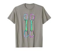 Rock Climbing quickdraws with Opposing Gates T-Shirt