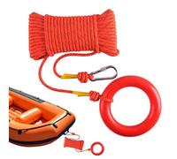 Rock Climbing Rope - High Visibility, Orange Tracer, Thirty Meter Hundred Foot, Quick Throw Bag Compatible, Static Elongation Low Stretch Line | Kayak Canoe Dock Lines For Camping Hunting Swimming Use