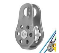 Rock Climbing Safety Pulley | Aluminum Rappelling Pulley - 20KN Rope Pulley For Rock Climbing, Single Sheave Outdoor Survival Tool Fixed Pulley For Efficient Lifting