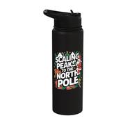 Rock Climbing Santa Claus Stainless Steel Insulated Water Bottle