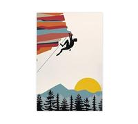Rock Climbing Wall Art, Rock Climber, Rock Climber Gift, Hiking, Mountain Art Poster Print Canvas Wall Art for Home Living Room Wall Decoration Poster Canvas Poster Bedroom Decor Landscape Office Room