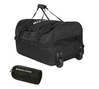 Rock Cloud Foldable Wheeled Duffel Bag with Wheels 85L Rolling Duffle Bag Packable 26 inch for Travel Camping Sports, Black, Upgrade, 85L, 26 in