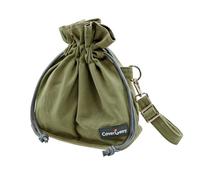 Rock Collecting Bag for Kids, Teens, Heavy Duty Canvas with Drawstring Closure, Mesh Bottom with 2 Compartments, Metal Rings